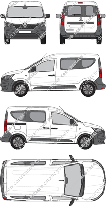 Renault Express Van, van/transporter, Rear Wing Doors, 1 Sliding Door (2021)