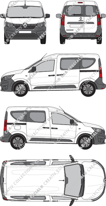 Renault Express Van, van/transporter, Rear Wing Doors, 2 Sliding Doors (2021)
