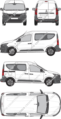 Renault Express Van, furgón, Seiten verglast, Rear Wing Doors, 1 Sliding Door (2021)