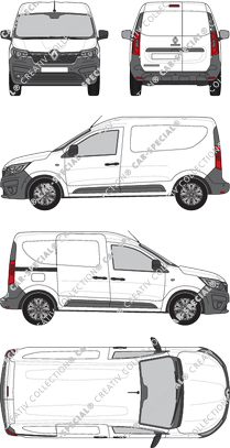 Renault Express Van, van/transporter, Rear Wing Doors, 1 Sliding Door (2021)