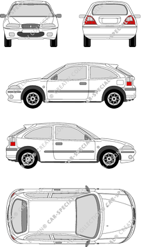 Rover 200, Hatchback, 3 Doors