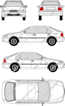 Rover 400, Hatchback, 5 Doors