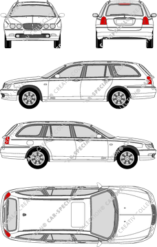 Rover 75 Tourer station wagon, 2001–2004 (Rove_016)