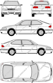 Saab 9-3 Coupé, 1992–2003 (Saab_003)