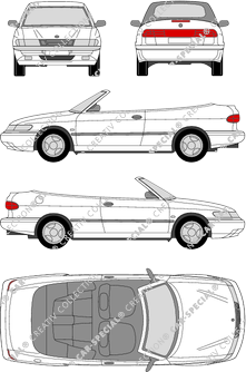 Saab 900, Convertible, 2 Doors (1994)