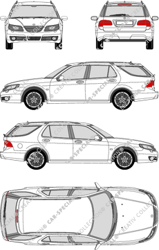 Saab 9-5 SportCombi Kombi, 2006–2010 (Saab_015)