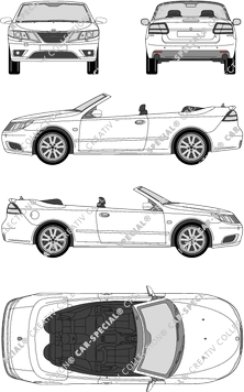 Saab 9-3, cabriolet, 2 Doors (2007)