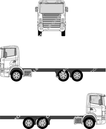 Scania R-Serie 3-Achser, Série 4, Telaio per sovrastrutture, 3 essieux