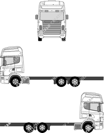 Scania R-Serie Topline 3-axle, Series 4, Topline, Chassis for superstructures, 3-axle, Topline cab