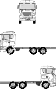Scania R-Serie 3-Achser, Baureihe R, Fahrgestell für Aufbauten, 3-Achser (2004)