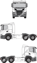 Scania G-Serie Aeropaket, Aeropaket, tracteur de semi remorque, cabine longue avec toit bas (2018)