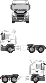 Scania G-Serie, tracteur de semi remorque, cabine longue, toit normal (2018)