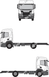 Scania P-Serie, Châssis pour superstructures, toit normal, cabine intermédiaire (2018)