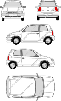 Seat Arosa Hatchback, 1997–2001 (Seat_002)