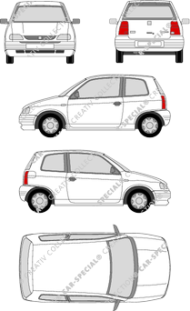 Seat Arosa, Hatchback, 3 Doors (1997)