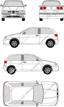 Seat Ibiza, Kombilimousine, 3 Doors (2000)