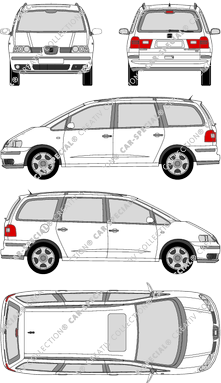 Seat Alhambra station wagon, 2000–2010 (Seat_019)