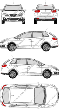 Seat Ibiza ST station wagon, 2010–2012 (Seat_036)
