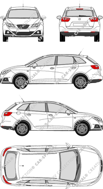 Seat Ibiza ST Station wagon, 2010–2012 (Seat_036)