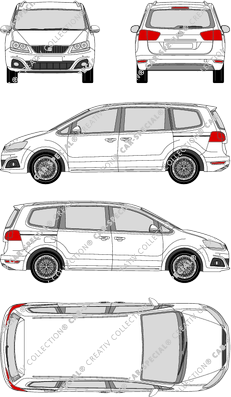 Seat Alhambra station wagon, 2010–2015 (Seat_037)