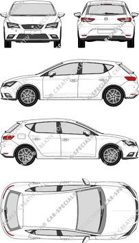 Seat Leon Hatchback, 2013–2017 (Seat_040)