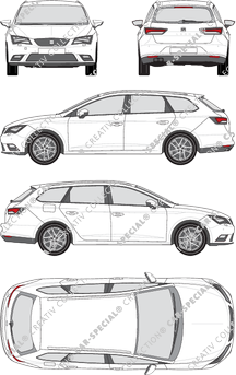 Seat Leon ST station wagon, a partire da 2013 (Seat_043)