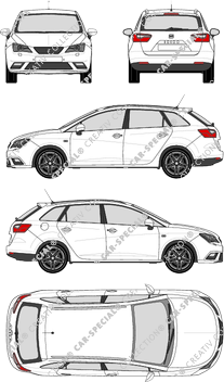 Seat Ibiza ST Station wagon, 2012–2015 (Seat_051)