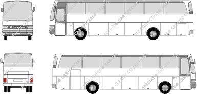 Setra S 215 HD puerta trasera, puerta trasera, bus