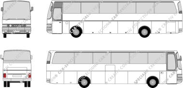 Setra S 215 HD puerta central, puerta central, bus