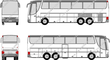 Setra S 315 HDH 3-Achser, 3 essieux, Bus