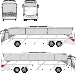 Setra S 516 HD disposición de puertas B, disposición de puertas B, bus (2013)