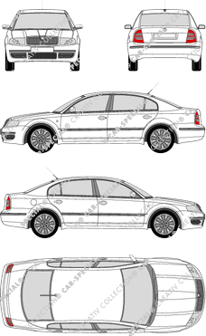 Škoda Superb Limousine, 2001–2008 (Skod_014)