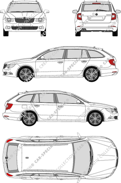 Škoda Superb Combi station wagon, 2009–2013 (Skod_027)