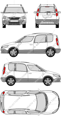 Škoda Roomster Hochdachkombi, 2012–2015 (Skod_033)