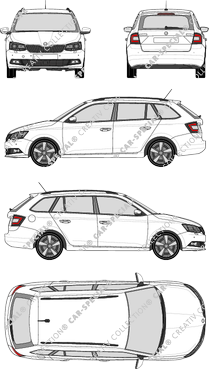 Škoda Fabia Combi Station wagon, 2014–2020 (Skod_045)