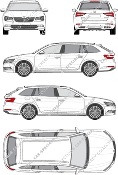 Škoda Superb Combi Station wagon, 2015–2019 (Skod_047)