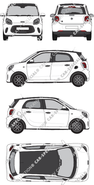 Smart Forfour Hatchback, 2019–2021 (Smar_023)