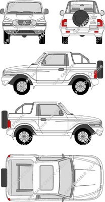 SsangYong Korando Soft-Top, Soft-Top, Pick-up, 2 Doors