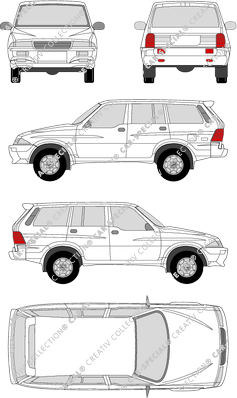 SsangYong Musso combi, 1993–2005 (Ssan_003)