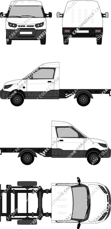 StreetScooter Work Pure, Pure, Fahrgestell für Aufbauten, Einzelkabine (2017)