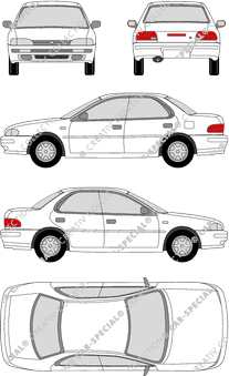Subaru Impreza, limusina, 4 Doors (1998)