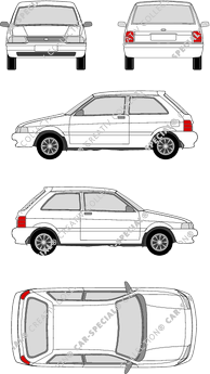 Subaru Justy, Kombilimousine, 3 Doors (1989)