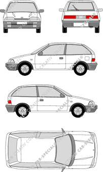 Subaru Justy, Kombilimousine, 3 Doors (1996)