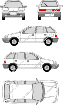 Subaru Justy Hayon, 1996–2003 (Suba_007)