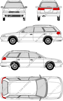 Subaru Legacy, Station wagon, 5 Doors (1994)