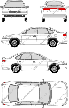 Subaru Legacy berlina, 1994–1999 (Suba_010)