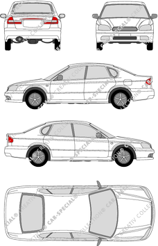 Subaru Legacy berlina, 1999–2003 (Suba_011)