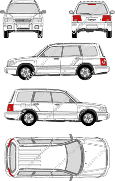 Subaru Forester, station wagon, 5 Doors (2001)