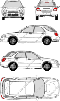 Subaru Impreza 4WD, 4WD, Kombi, 5 Doors (2000)