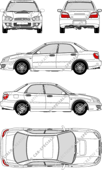 Subaru Impreza AWD 2.0 WRX, AWD 2.0 WRX, Limousine, 4 Doors (2003)